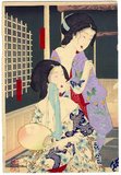 Tsukioka Yoshitoshi (30 April 1839 – 9 June 1892) (Japanese: 月岡 芳年; also named Taiso Yoshitoshi 大蘇 芳年) was a Japanese artist and Ukiyo-e woodblock print master.<br/><br/>He is widely recognized as the last great master of Ukiyo-e, a type of Japanese woodblock printing. He is additionally regarded as one of the form's greatest innovators. His career spanned two eras – the last years of Edo period Japan, and the first years of modern Japan following the Meiji Restoration. Like many Japanese, Yoshitoshi was interested in new things from the rest of the world, but over time he became increasingly concerned with the loss of many aspects of traditional Japanese culture, among them traditional woodblock printing.<br/><br/>By the end of his career, Yoshitoshi was in an almost single-handed struggle against time and technology. As he worked on in the old manner, Japan was adopting Western mass reproduction methods like photography and lithography. Nonetheless, in a Japan that was turning away from its own past, he almost singlehandedly managed to push the traditional Japanese woodblock print to a new level, before it effectively died with him.