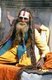 Nepal: Sadhu (Holy Man) practising yoga at Pashupatinath, Kathmandu